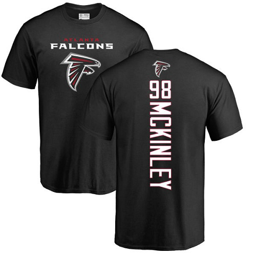 Atlanta Falcons Men Black Takkarist McKinley Backer NFL Football #98 T Shirt